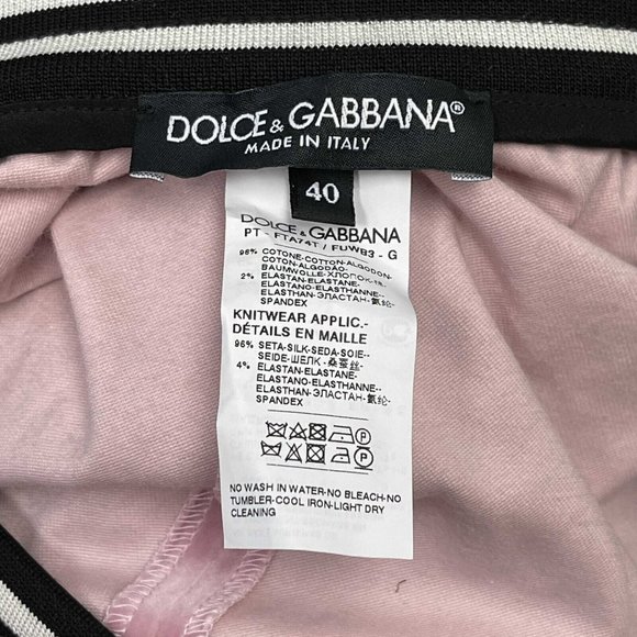 Dolce & Gabbana Queen Of My Life Fashion Devotion Velvet Sweatpants- 40 US 6 - Picture 6 of 8